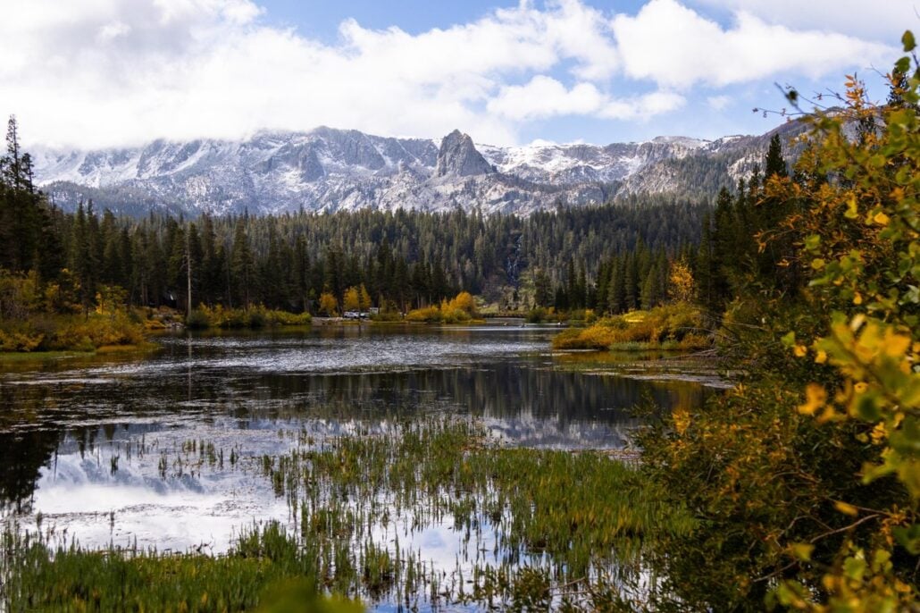 Mammoth Lakes Basin Fall Colors & Snow (9 28 26) Photo Credit Samantha Lindberg Mammoth Lakes Toursim